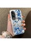 Vivo V50 Lite 4G/5G Compatible Blue Turtle, Shell and Coral Pattern Cover, Shock-Absorbing Structure