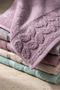6-Piece Leaf Jacquard Towel Set |   50X90 Hand, Face, and Hair Towel |   100% Cotton |   High Absorbency, Fast Drying - 2