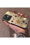 Oppo A3/A3X 4G/5G Compatible Retro Coffee Tone Star Sticker Printed Case, Aesthetic Design - 2