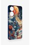 Realme C55 Compatible Red Moon Patterned Silicone Case - 3