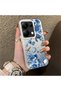 Poco M6 Pro 4g Compatible Blue Turtle, Shell and Coral Pattern Cover, Shock-Absorbing Structure