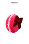 Christmas Tree Ornament Macaron Velvet Fuchsia 10 cm - 2