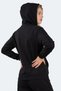 Flores Women's Hooded Black Sweatshirt - 4