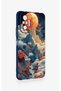 Redmi Note 10 Pro Compatible Red Moon Patterned Silicone Case - 3