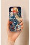Redmi 15C 4g Compatible Red Moon Patterned Silicone Case