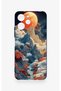 حافظة سيليكون متوافقة مع Redmi 12 بنمط القمر الأحمر - 2