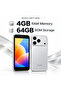 MB17 Mini Smartphone, 4-Inch Display, Android 15, Face Unlock, Dual SIM, 4GB RAM, 64GB Storage, 8MP Rear & 5MP Front Camera, 2000mAh Battery, Compact Design (Grey) - 6