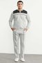 Piping Detailed Pocketed Tracksuit Set - Gray