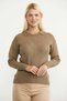 Collar Detailed Knitwear Sweater - Mink - 2