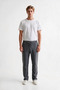 Men's Jogger Striped Trousers with Zipper and Button Back Pockets Regular Fit - 5