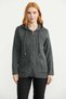 Hooded Full-Zip Wool Knit Cardigan - Dark Gray