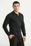 Polo Collar Basic Cotton Knit Sweater - Black - 4
