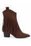 Wi̇llow Tasseled Thick Heeled Women's Cowboy Boots - 3