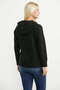 Hooded Wool Knit Cardigan with Pocket Detail - Black - 5