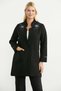 Embroidery Detailed Woolen Long Knit Cardigan - Black - Dark Gray - 3