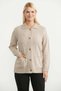 Shirt Collar Buttoned Knitwear Cardigan - Mink - 2