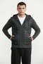 Hooded Quilted Detailed Wool Knitwear Coat - Anthracite - 3