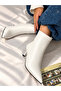 Vienna White Leather Pointed Toe 5 cm Thin Heel Women's Boots Botti̇e - 3