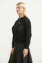 Polo Collar Pocket Cotton Knit Sweater - Black - 4