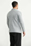 Shawl Collar Pocketed Knitwear Jacket - Light Gray - 6