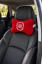 Fiat Embroidered Red Fleece Car Neck Pillow Set of Two Auto Seat Headrest Pillow - 6