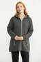 Hooded Long Pocket Knitwear Cardigan - Anthracite - 4