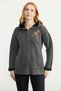 Woolen Double Color Knitwear Jacket - Dark Gray - Black