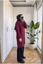 Women's Twisted Knit Detailed Buttoned Long Knitwear Cardigan Hijab 100 cm - 2