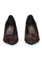 Genuine Suede Leather Brown Stiletto Women's Shoes - Rgn80123 - 3