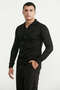 Polo Collar Buttoned Wool Knitwear Cardigan - Black - 3