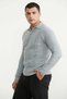 Polo Collar Half Button Knit Sweater - Gray - 3
