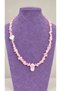 Handmade Pink Quartz Natural Stone Necklace with Pearl Heart Detail and Pink Quartz Pendant for Women - 5