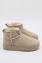 Children's Beige Fur-Lined Suede Look Snow Boots Thick Soled Short Mini Winter Boots - 4