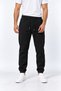 Men's Black Elastic Cuffed Regular Baggy Winter Sweatpants - 3