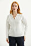 Polo Collar Oversize Knit Sweater - Bone