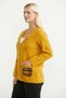 Women's Floral Embroidered Zippered Knitwear Jacket with Pockets - Sun - 4