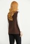 Women's Zippered Knitwear Vest with Pockets - Brown - Milk Coffee - 4