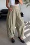 Khaki Pants with Pile Detail Per51475