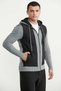 Hooded Quilted Detailed Wool Knitwear Coat - Smoked - 4