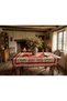 Burgundy Colored Floral Patterned Velvet Table Cloth and Multi-Purpose Decorative Cover 140X140 cm Za87L - 7