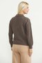 Polo Collar Pocket Cotton Knit Sweater - Brown - 6