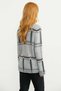 Block Patterned Buttoned Knitwear Jacket - Gray - 6