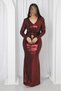 Soft Evening Dress - Burgundy - 2