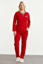 Long Sleeve Viscose Pajama Set - Red