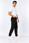 Men's Black Elastic Cuffed Regular Baggy Winter Sweatpants - 5