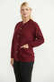 Zero Collar Buttoned Wool Knitwear Cardigan - Burgundy - 4