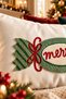 Punch Embroidered Throw Pillow Cover - 50X30 cm - Merry Candy - Pnk001 - New Year - New Year's Eve - 2
