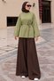 Tied Slit Detailed Oysho Tunic Tsd260335 Green - 2