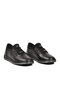 Black Genuine Leather Anatomical Comfortable Sole Rubber Laced Women's Casual Shoes Z1017 - 4