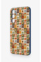 Samsung A16 Compatible Autumn Themed Patchwork Patterned Silicone Case - 4